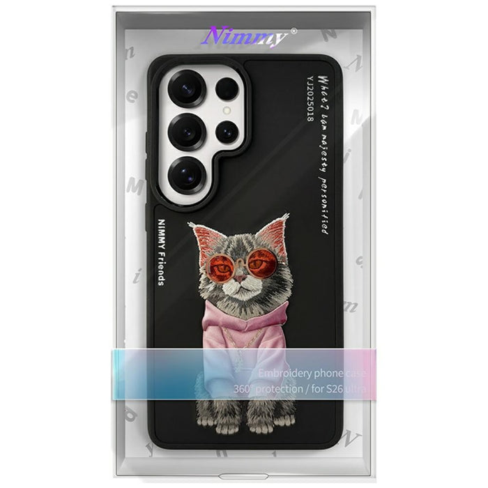 Nimmy Glasses Cool Cat Case for Samsung Galaxy S26 Ultra - Black