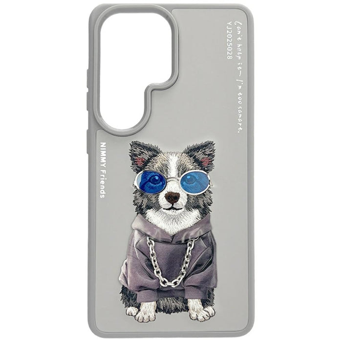 Nimmy Glasses Cool Dog Case for Samsung Galaxy S26 Ultra - Gray