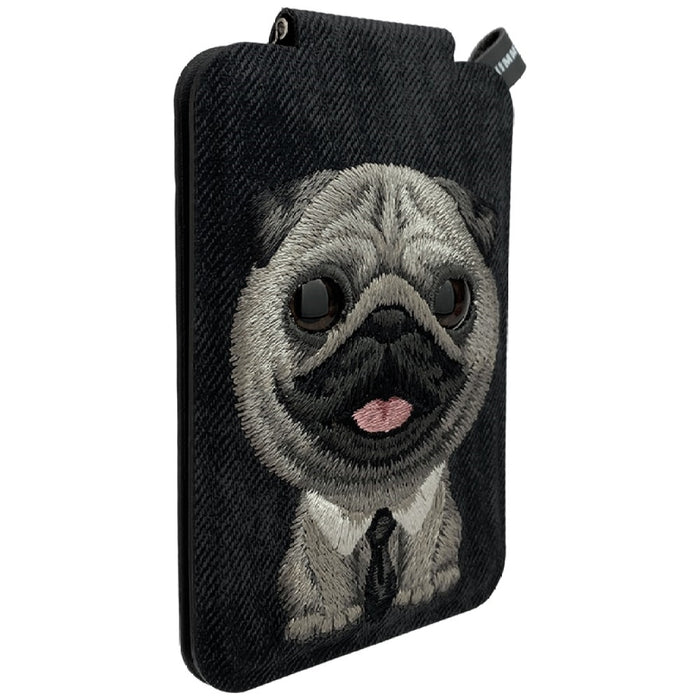 Nimmy New Big-Eye Cute Pets 2.0 Dog Magnetic Wallet with Phone Stand - Black