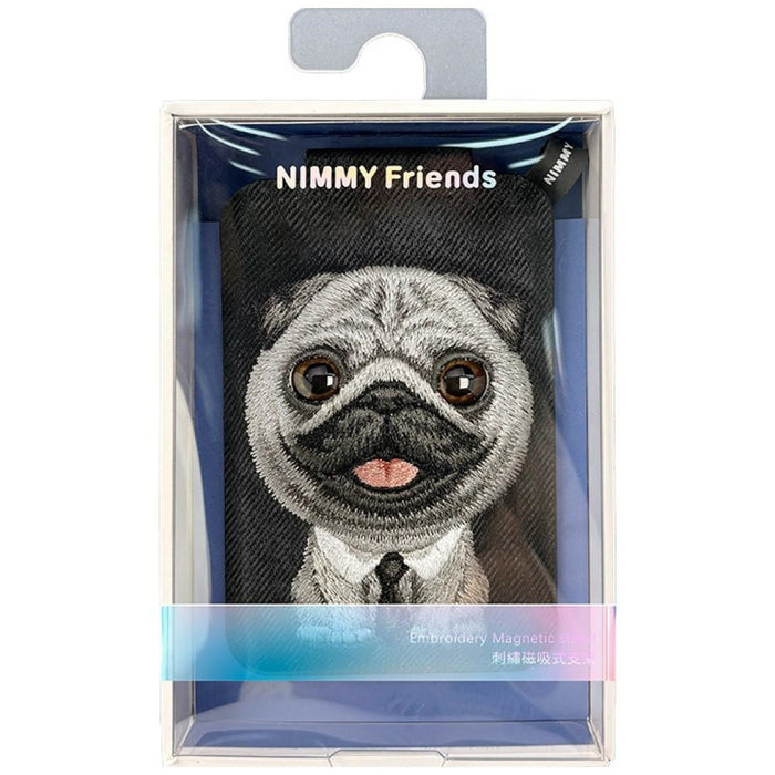 Nimmy New Big-Eye Cute Pets 2.0 Dog Magnetic Wallet with Phone Stand - Black