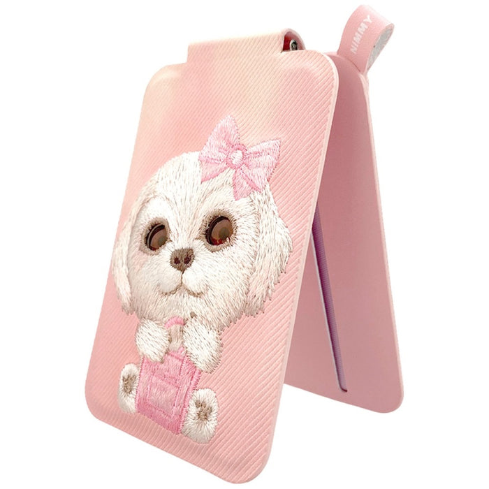 Nimmy New Big-Eye Cute Pets 2.0 Dog Magnetic Wallet with Phone Stand - Pink