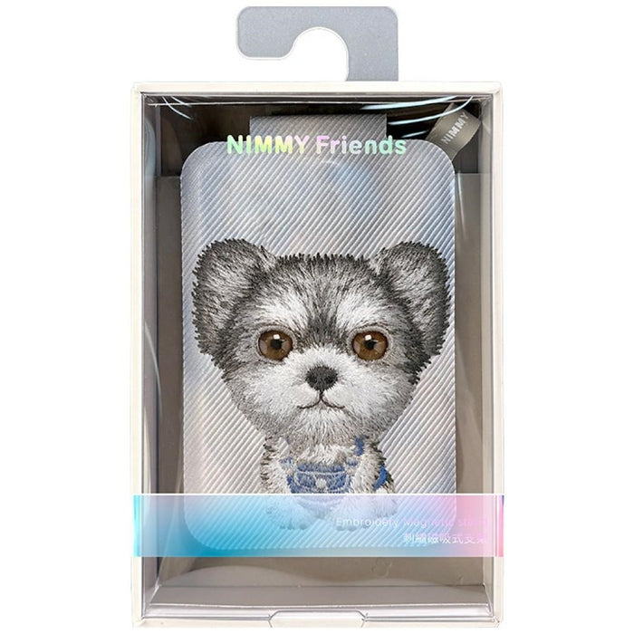 Nimmy New Big-Eye Cute Pets 2.0 Dog Magnetic Wallet with Phone Stand - Gray