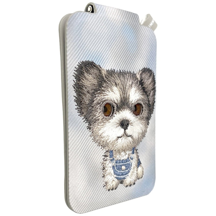 Nimmy New Big-Eye Cute Pets 2.0 Dog Magnetic Wallet with Phone Stand - Gray