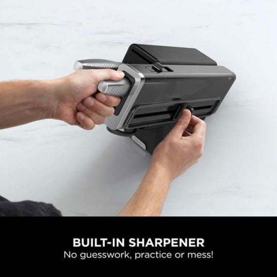 Kitchen knife set NINJA StaySharp K62006EUUK stainless steel 6 pcs, built-in sharpener, graphite block