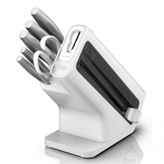 Kitchen knife set NINJA StaySharp K62006EUWH stainless steel 6 pcs, built-in sharpener white block