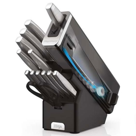 Kitchen knife set NINJA StaySharp K62014EUUK stainless steel 14 pcs, built-in sharpener, graphite block