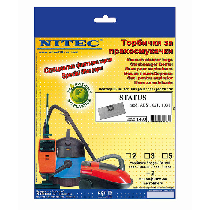 NITEC bags for STATUS ALS1021,1031 vacuum cleaners