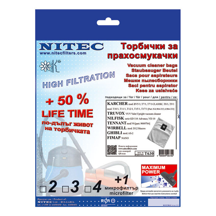BAGS KARCHER, NILFISK NITEC