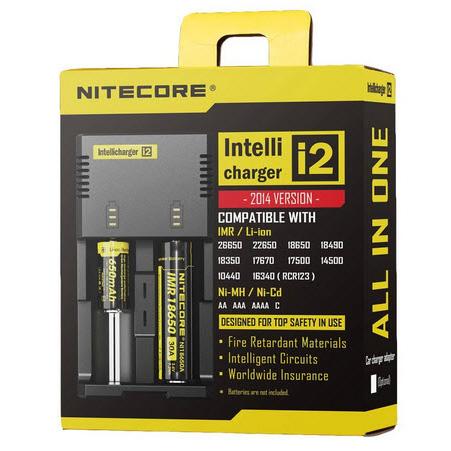 NITECORE i2 Universal Charger, LiIon & NIMH, 18650, CR123, AA, AAA, C, D
