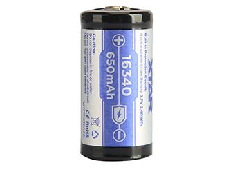 Rechargeable battery CR-123, LiIon, 3.7V, 16340, 650mAh, XTAR