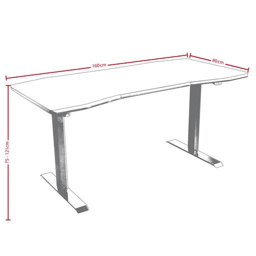 Nitro Concepts D16E Gaming Desk, Carbon Red, Electric Height Control