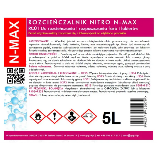 NITRO RC-01 N-MAX 5L thinner solvent - *Temporary category<<<HurtelXML