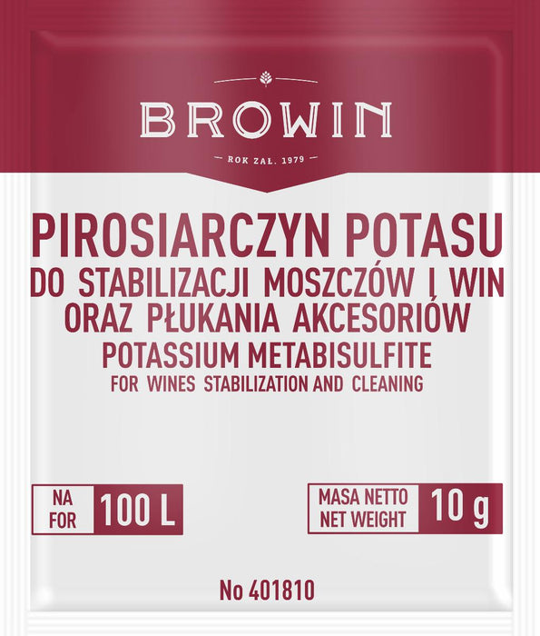 POTASSIUM METABISULPHITE 10G