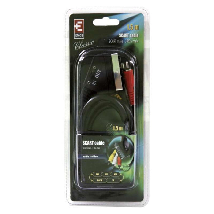 AUDIO VIDEO CABLE 3XRCA 1.5M SB2101 EMOS