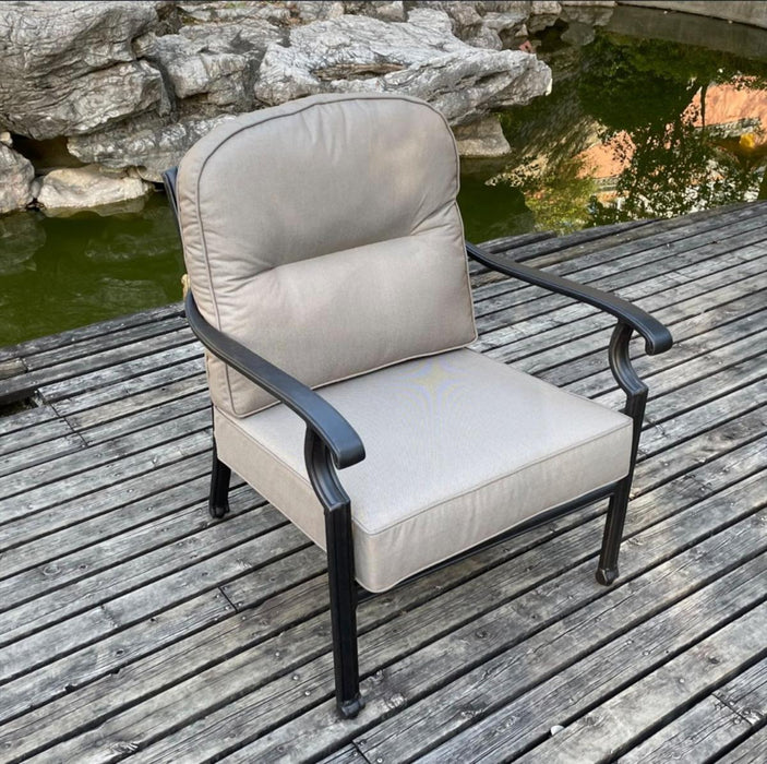 ARMCHAIR ARTHUR ALUMINUM WITH CUSHION