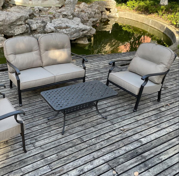 TABLE ARTHUR ALUMINUM 105.5X53X47CM