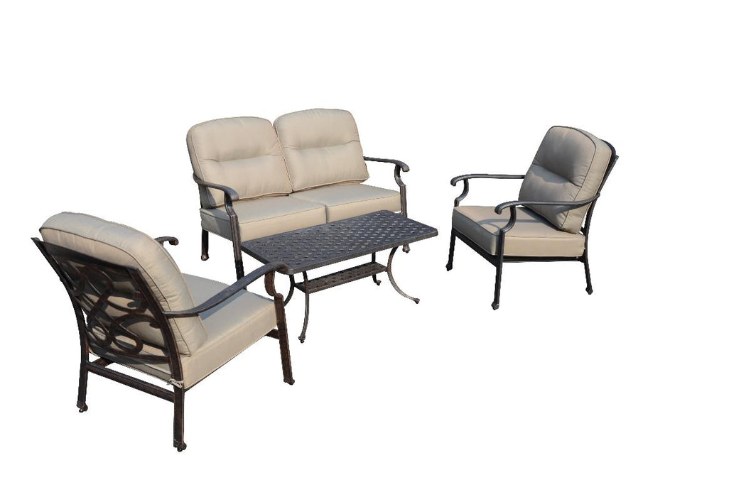 TABLE ARTHUR ALUMINUM 105.5X53X47CM