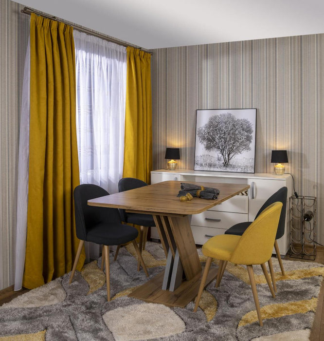 CARPET SHAGI CARVING 160X230 CM GRAY YELLOW
