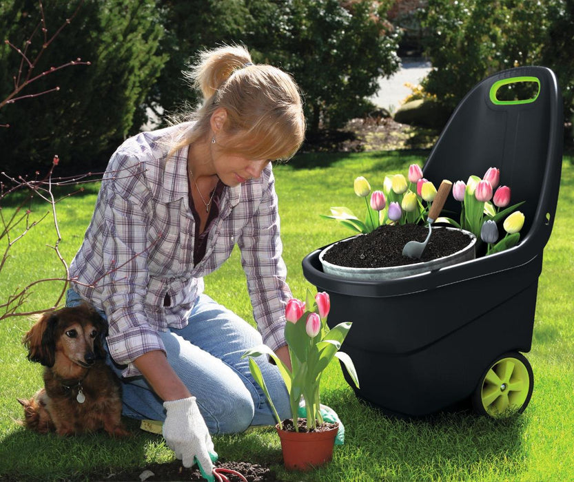 GARDEN TROLLEY 62L GREEN