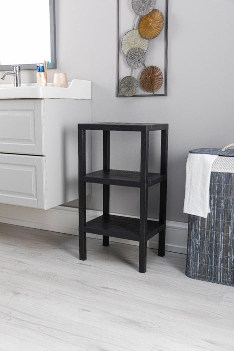PLASTIC ORGANIZER WITH 3 LEVELS BLACK