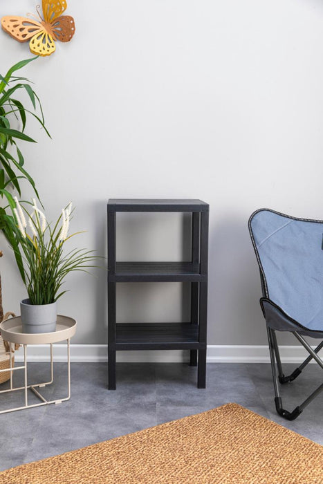 PLASTIC ORGANIZER WITH 3 LEVELS BLACK