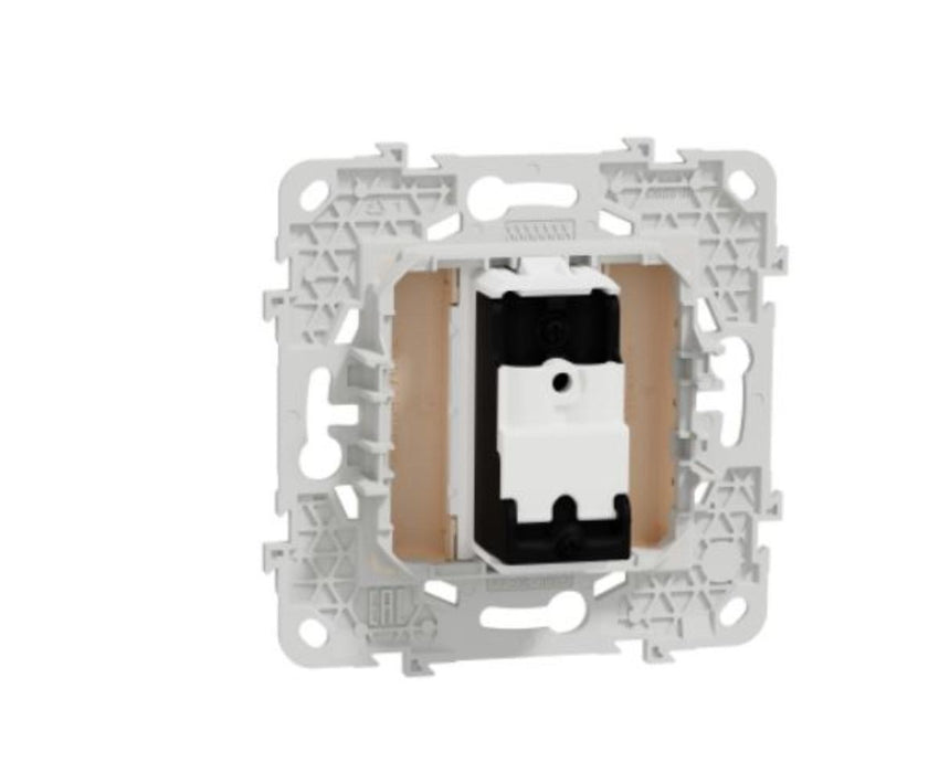 TV OUTLET WITH MOUNTING FRAME 2 MODULE IVORY SCHNEIDER UNICA (NU546244)