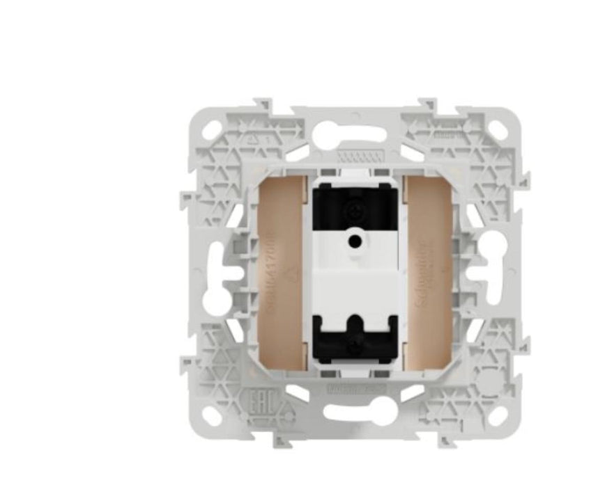 TV OUTLET WITH MOUNTING FRAME 2 MODULE IVORY SCHNEIDER UNICA (NU546244)