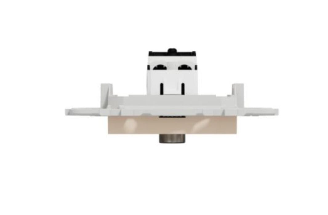 TV OUTLET WITH MOUNTING FRAME 2 MODULE IVORY SCHNEIDER UNICA (NU546244)