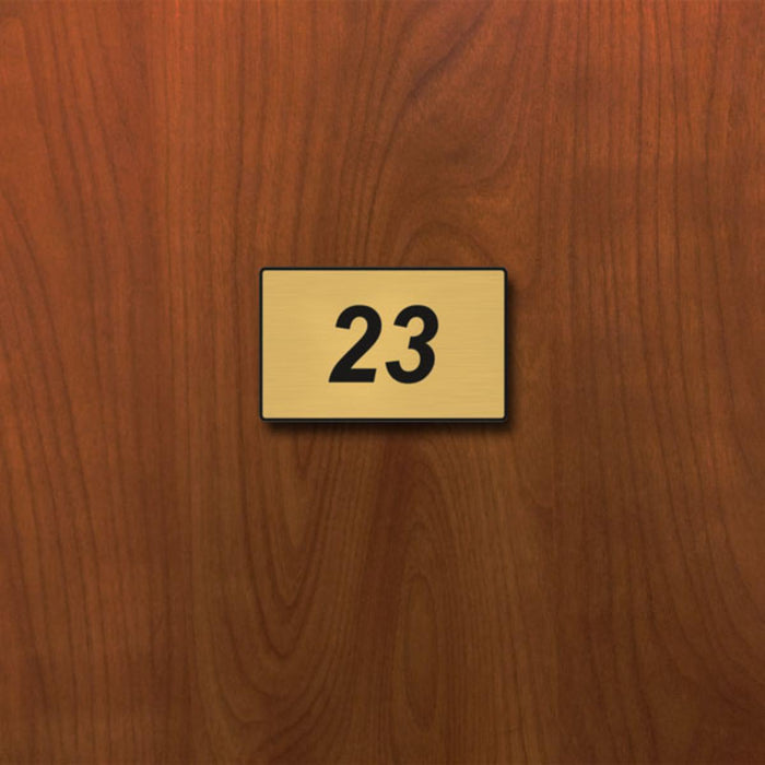 DOOR NUMBER 50X30 SELF-ADHESIVE BRASS