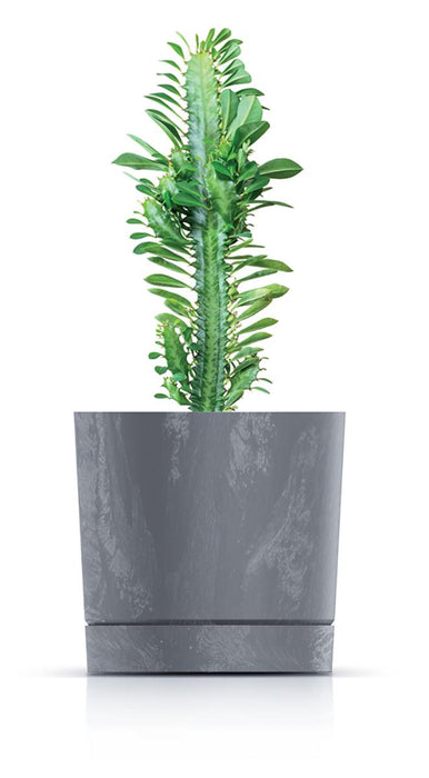 POT TUBO P CONCRETE EFFECT 18CM GRAY