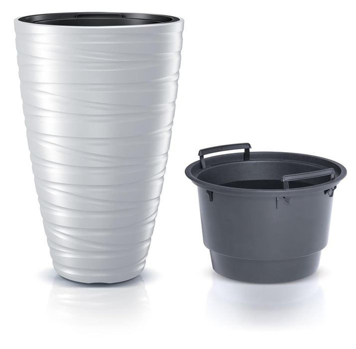 FLOWER POT MAZE WHITE PVC D40CM H57.9CM