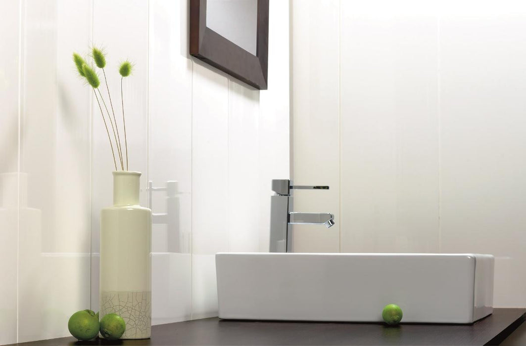 WALLPAPER PVC WHITE LACQUER 8MM W/25CM/3M