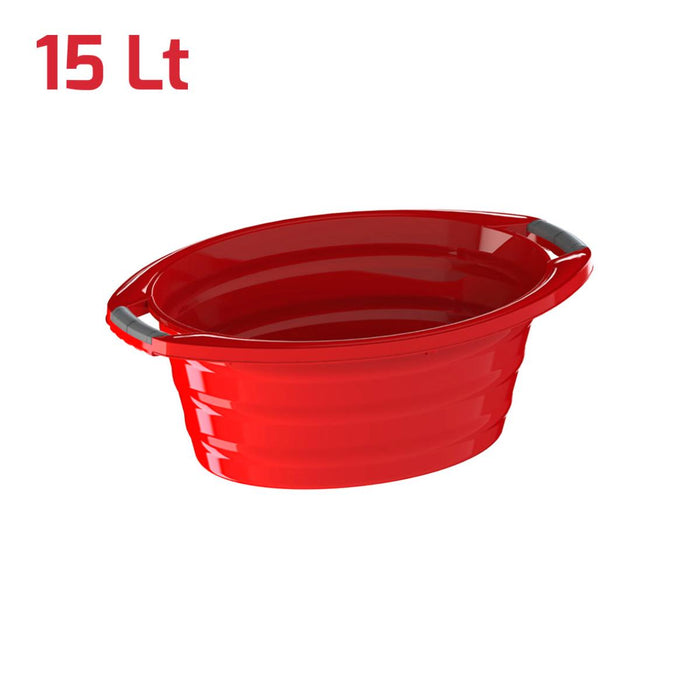 BASIN WITH HANDLES 15L RECA PLAST RED
