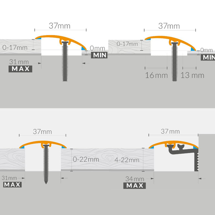 TRANSITION SLAB CS37 OAK LOFT 3.7x93CM