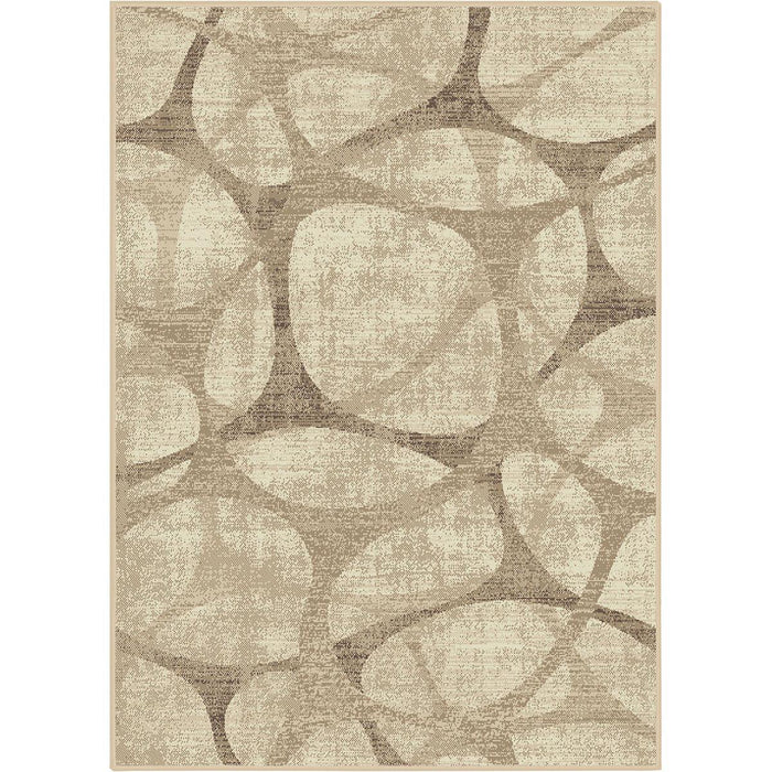 CARPET LANU OVAL MESH BEIGE 160X225 CM
