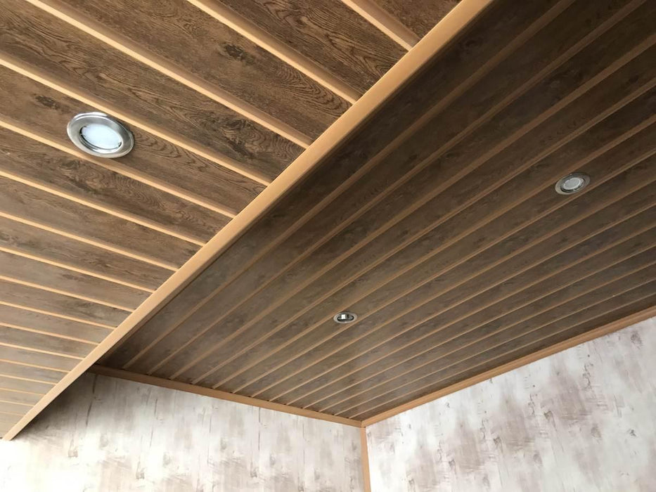 PVC WALL PANEL GOLDEN OAK U JOINT 20CM/3M
