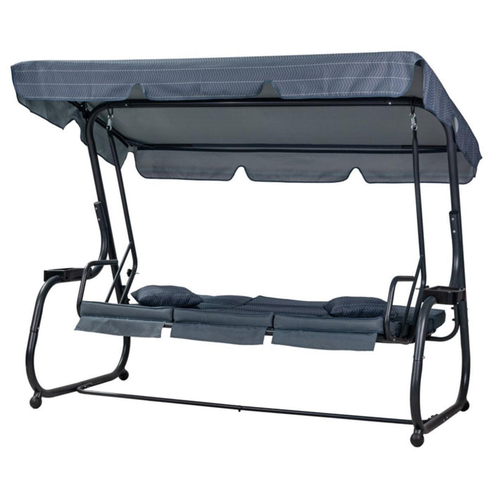 INES BENCH CROSSING WITH MOSQUITO NET ANTHRACITE