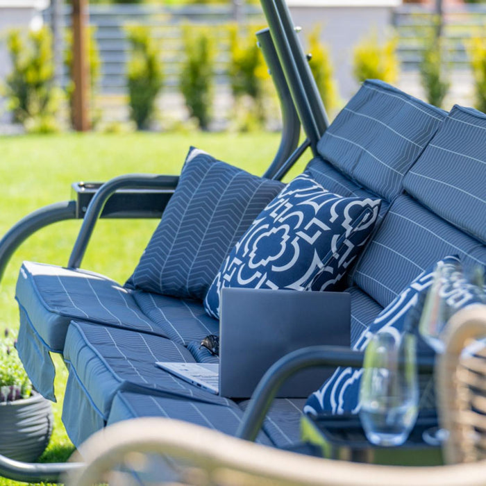 INES BENCH CROSSING WITH MOSQUITO NET ANTHRACITE