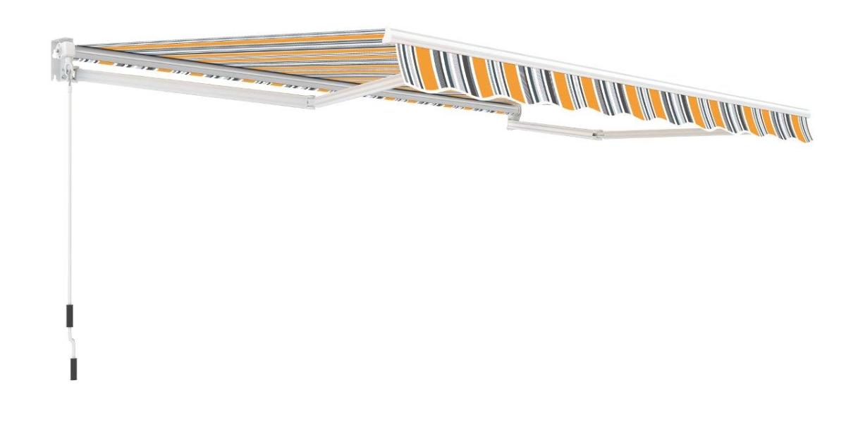 AWNING 3.5 X 2.5M GREY BLUE YELLOW PARADISE