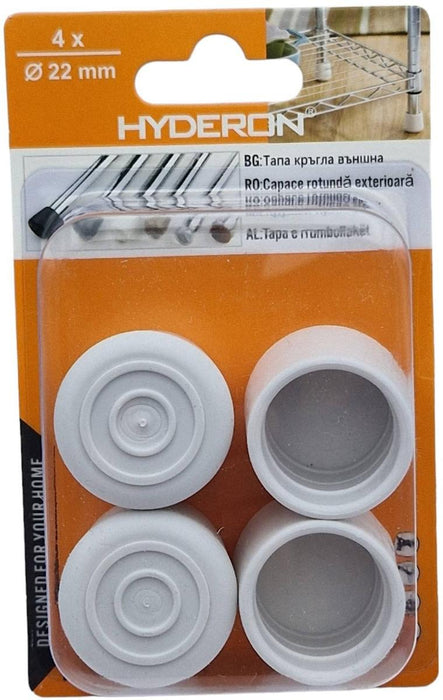 PLUG OUTER VT-22 22MM WHITE 4 PCS