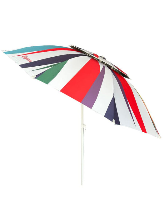 BEACH UMBRELLA WHITE RAINBOW UV PROTECTION 2.2M