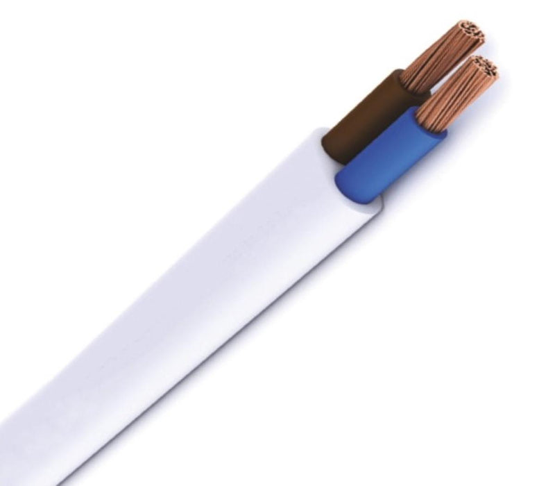 CABLE H03VVH2-F 2X0.75MM2 WHITE 25M