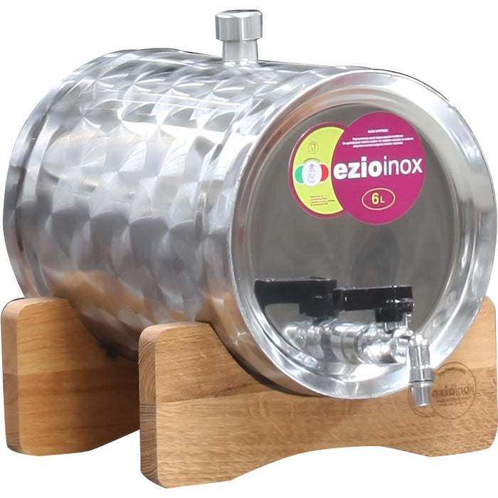 STAINLESS STEEL BARREL WITH STAND 6L
