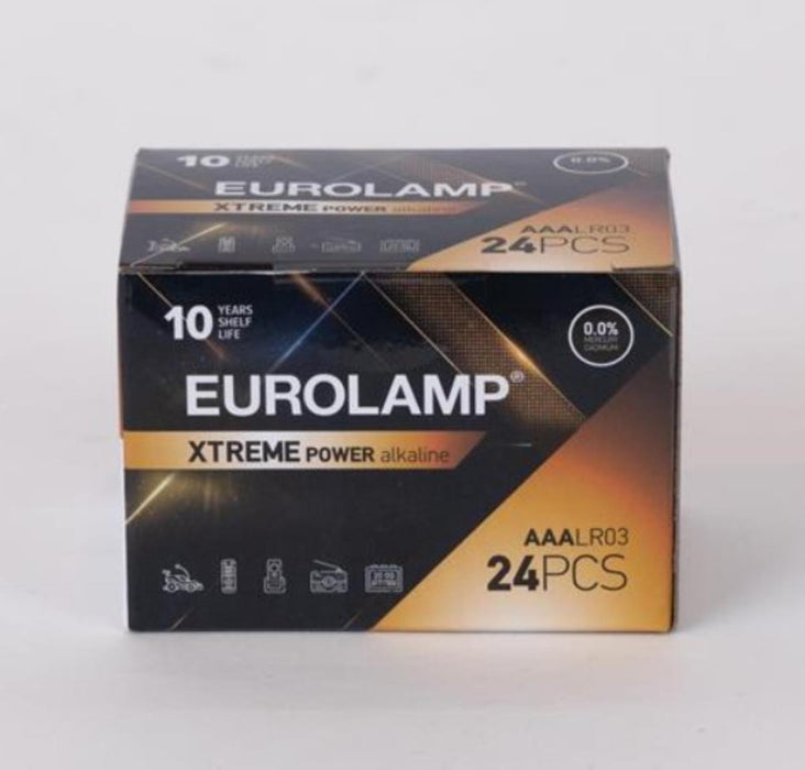 BATTERIES ALKALINE EUROLAMP AAA 24 PCS