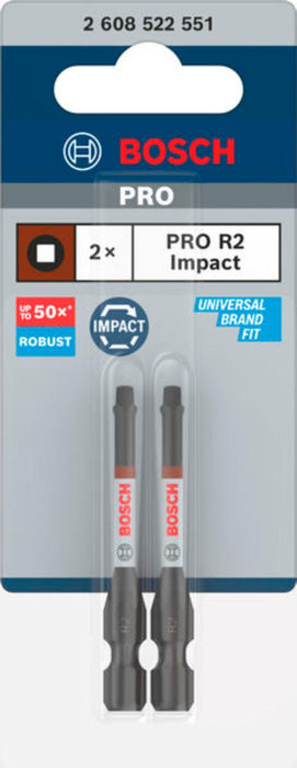 BITS R2 55MM 2PCS IMPACT BOSCH PRO
