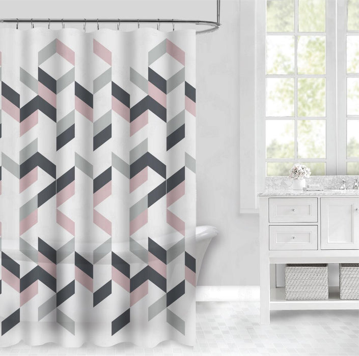 BATHROOM CURTAIN PEVA RIGHT 8 180X200