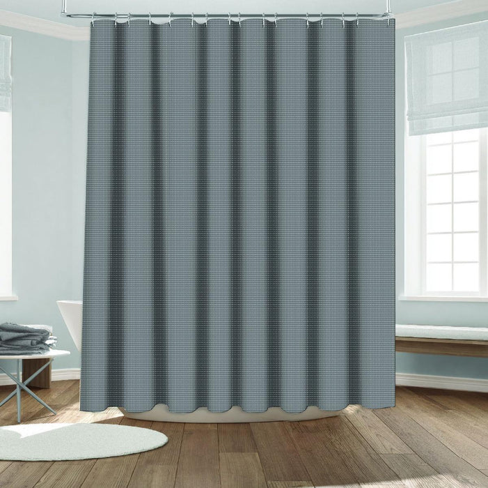 CURTAIN SET PEVA TRANSPARENT AND JACQUARD GRAY