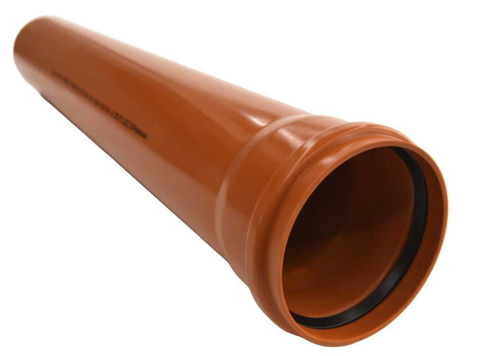 PVC PIPE Φ110/2.2 JOINTED 1M ORANGE