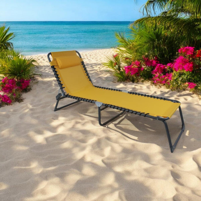 CHAIR CAMPING 189X60X30/84CM YELLOW