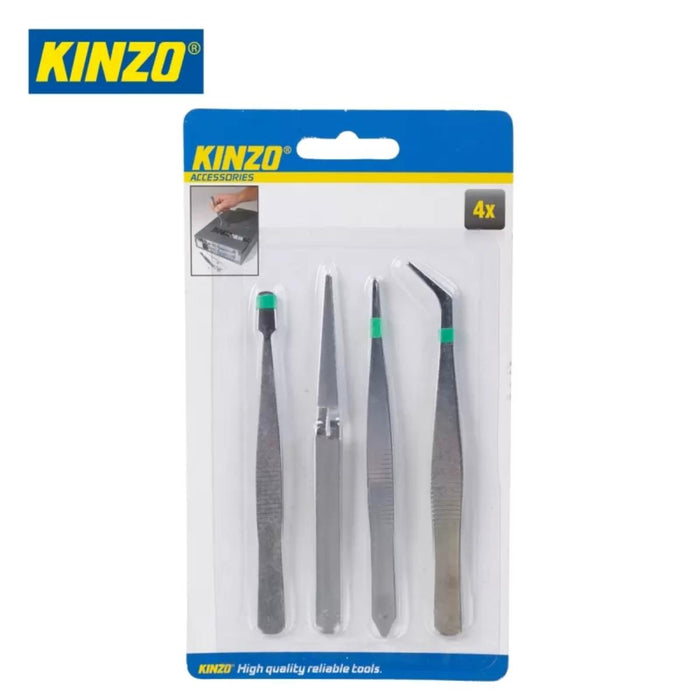 SET OF TWEEZERS 4PCS